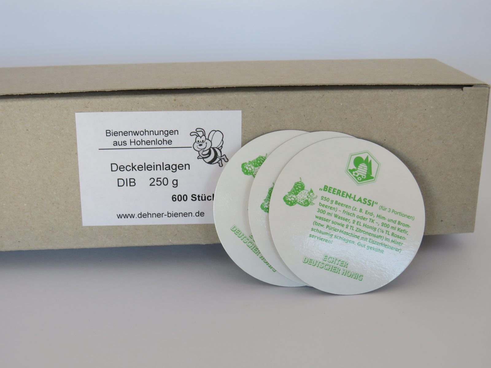 Deckeleinlagen für DIB-Glas 250 g