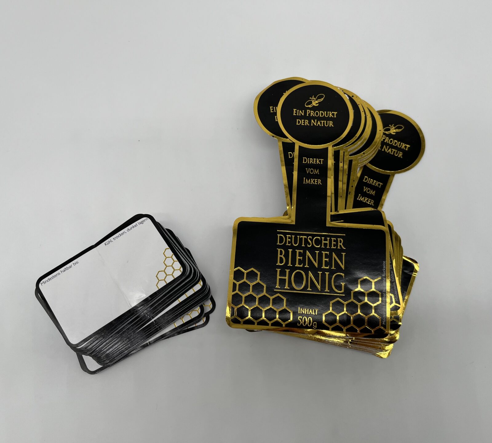 Deckel für Neutrales Honigglas 500g GOLD & GERIFFELT Deckel für Neutrales Honigglas 500g GOLD & GERIFFELT