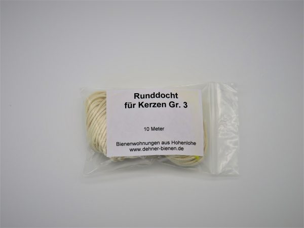 Runddocht für Kerzen Größe 3