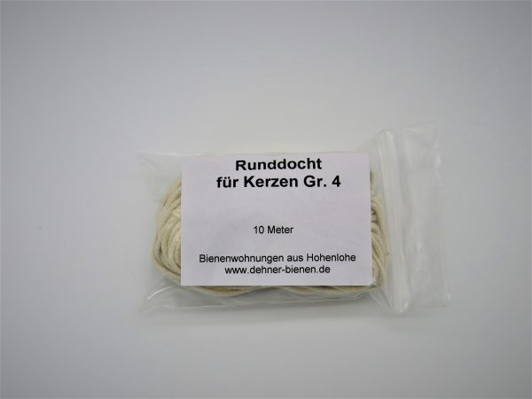 Runddocht für Kerzen Größe 4
