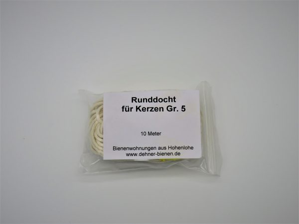 Runddocht für Kerzen Größe 5